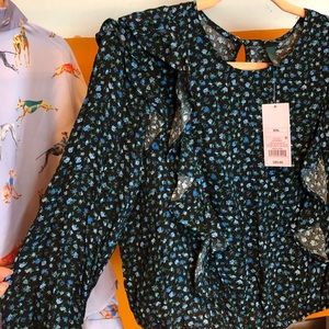 Wild fable crop long sleeve blouse